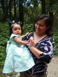 Mom with her young daughter